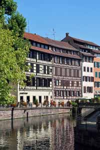 Des maisons à la Petite France, quartier de Strasbourg