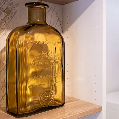 Bouteille décorative Grands Vins, couleur ambre
