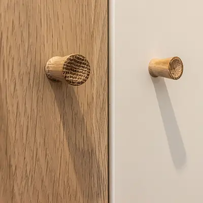 Boutons de porte de placard en bois